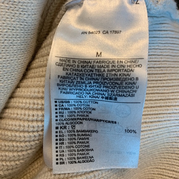 Banana Republic mens zip up shawl sweater size medium - Picture 4 of 5